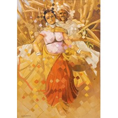 Lal Muhammad Pathan, 24 x 36 Inch, Oil on Canvas, Figurative Painting, AC-LM-007